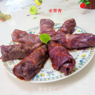 柴甘蓝包肉的做法步骤：12