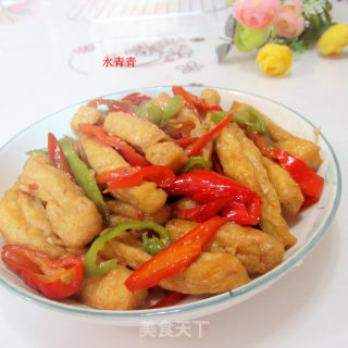 鱼香油豆腐的做法步骤：9
