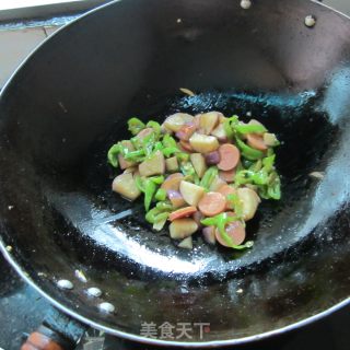 茄子炒火腿的做法步骤：6
