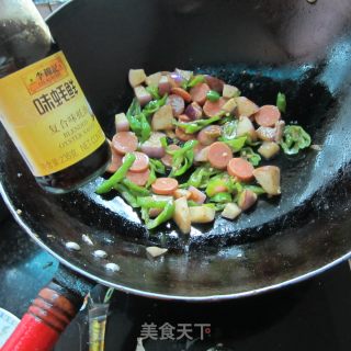 茄子炒火腿的做法步骤：7