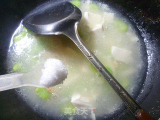开洋蚕豆豆腐羹的做法步骤：10