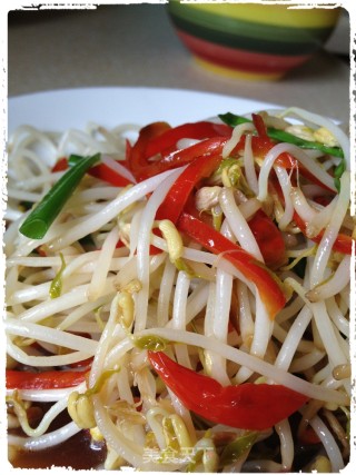 炝炒豆芽－－－简单下饭菜的做法步骤：6