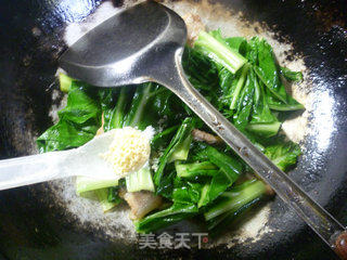 五花肉炒君叠菜的做法步骤：9