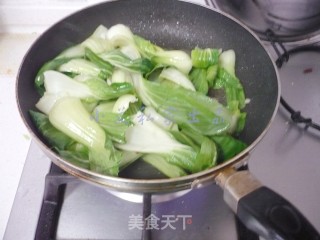 香菇油菜的做法步骤：4