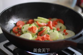 胡萝卜炒毛瓜的做法步骤：7