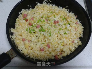 金包银蛋炒饭的做法步骤：4