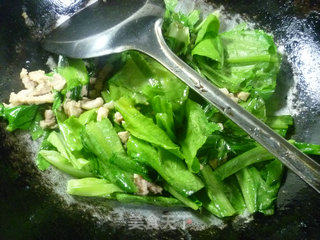 肉丝炒油麦菜的做法步骤：7