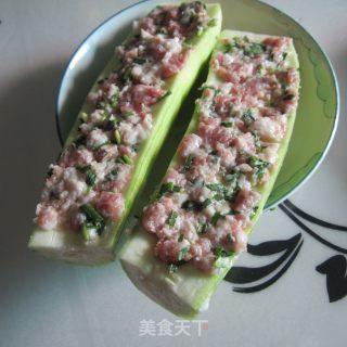 蒸肉末丝瓜的做法步骤：4