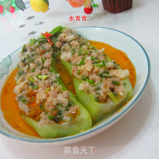蒸肉末丝瓜的做法步骤：8