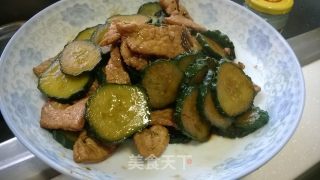 黄瓜炒肉片的做法步骤：10