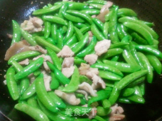 爽口豆角炒肉--火麻油调味的做法步骤：6