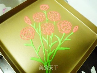 康乃馨蛋糕的做法步骤：16