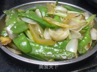 咸菜炒荷兰豆的做法步骤：4