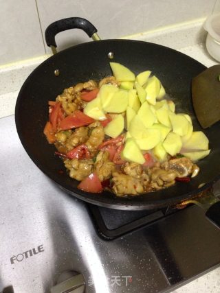 美味大盘鸡与皮带面的做法步骤：9