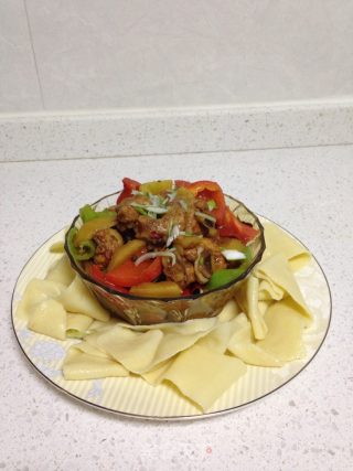 美味大盘鸡与皮带面的做法步骤：20