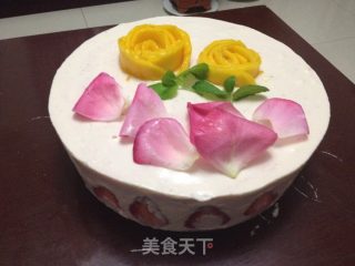 草莓酸奶慕斯蛋糕的做法步骤：9