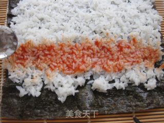 番茄酱版寿司的做法步骤：7