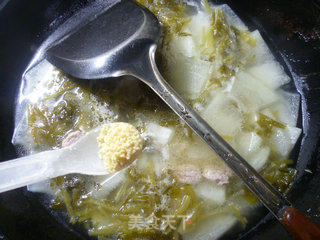 瘦肉雪菜冬瓜汤的做法步骤：12
