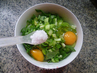 青菜炒鸡蛋的做法步骤：6