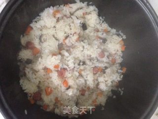 电饭锅蘑菇焖饭的做法步骤：14