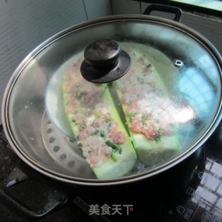 蒸肉末丝瓜的做法步骤：6