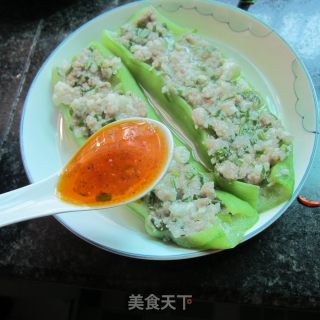 蒸肉末丝瓜的做法步骤：7