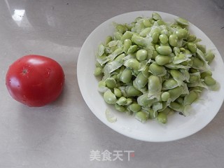 茄汁毛豆仁的做法步骤：1