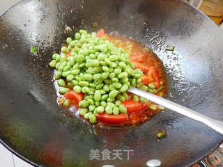 茄汁毛豆仁的做法步骤：8