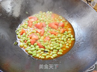 茄汁毛豆仁的做法步骤：9