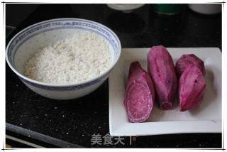 糯米紫薯糕的做法步骤：1