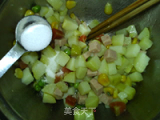 缤纷迷迭香烤土豆粒的做法步骤：7