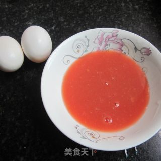 西红柿汁蒸冻蛋的做法步骤：1