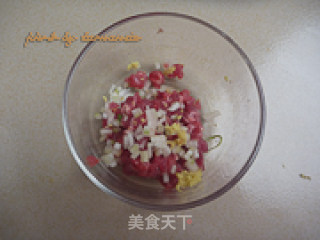 茄汁牛肉炒饭的做法步骤：4