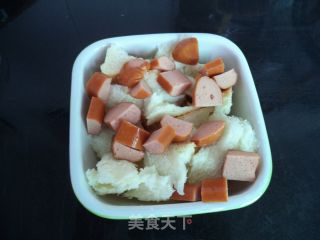 番茄酱热狗肠烤面包的做法步骤：3