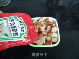 番茄酱热狗肠烤面包的做法步骤：5
