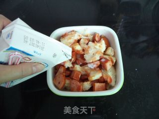 番茄酱热狗肠烤面包的做法步骤：7