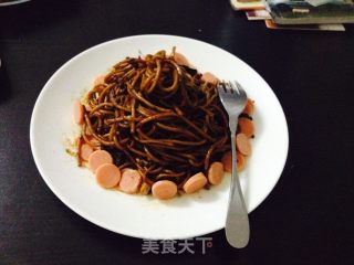 肉酱炒面的做法步骤：7