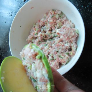 煎南瓜片夹肉的做法步骤：4