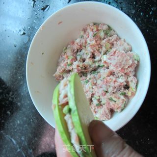 煎南瓜片夹肉的做法步骤：5