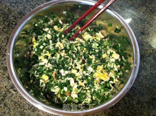 韭菜白菜鸡蛋素馅水饺的做法步骤：4