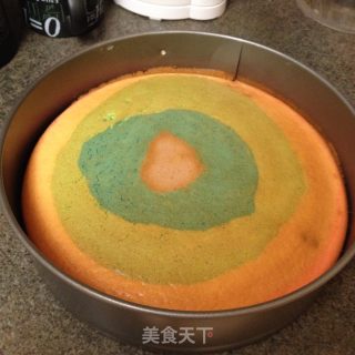 彩虹生日蛋糕的做法步骤：11