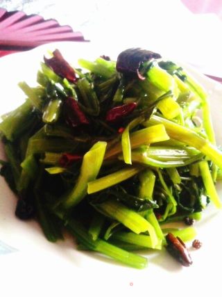 夏日激爽凉菜---炝空心菜的做法步骤：5