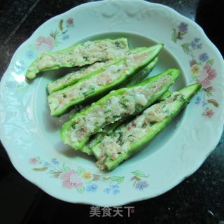 肉泥半边椒的做法步骤：5