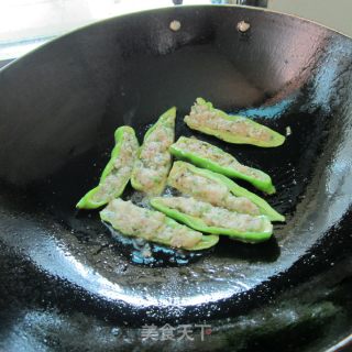 肉泥半边椒的做法步骤：7