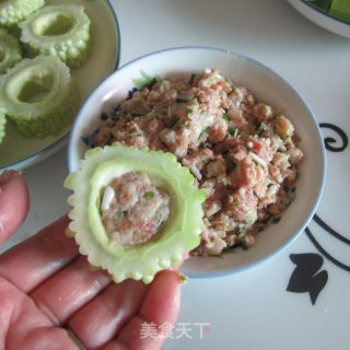 蒸苦瓜肉筒的做法步骤：4