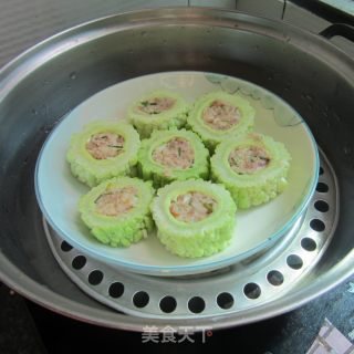 蒸苦瓜肉筒的做法步骤：6