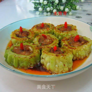 蒸苦瓜肉筒的做法步骤：8