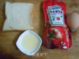 早餐可以很美味又快手---番茄酱芝多士的做法步骤：1
