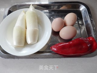 茭白炒鸡蛋的做法步骤：1