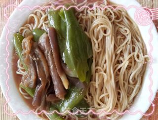 尖椒茄子面的做法步骤：6